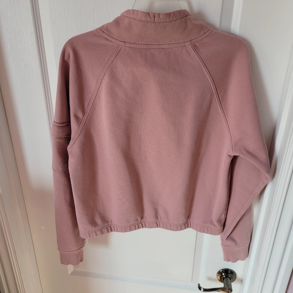 Champion Campus Eco Fleece Mini Zip Mock Neck Large Pink - Picture 3 of 7